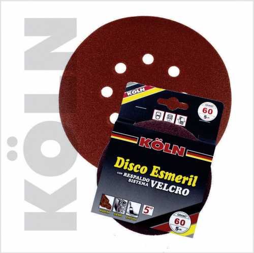 ABRASIVO -A- DISCOS CON VELCRO - 'KOLN' 5 GR 80 - DISCOS CON VELCRO X5