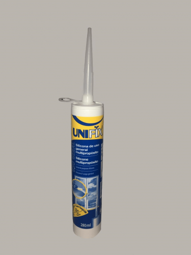 ADHESIVOS Y SELLADORES DE SILICONA UNIFIX - ACETICA TRANSP. - 280 Gr.