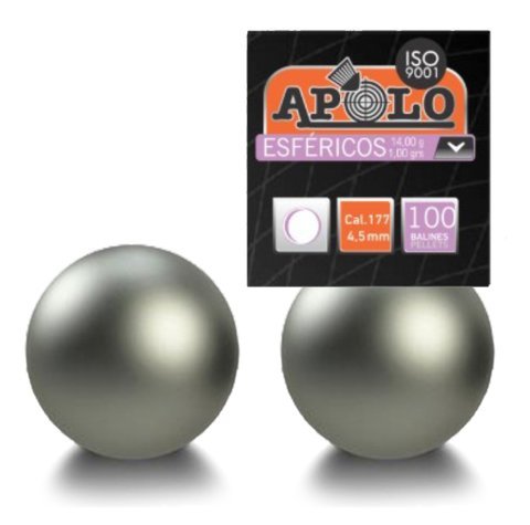 BALINES PARA AIRE COMPRIMIDO ESFERICO 4.5 x 177 mm. - x 100 Unid.