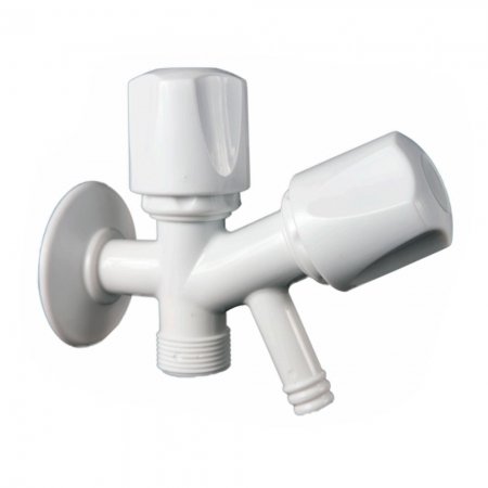 CANILLAS - GRIFOS - MEZCLADORAS BLANCAS GY327 - CONEXION LAVARROPAS 1/2''