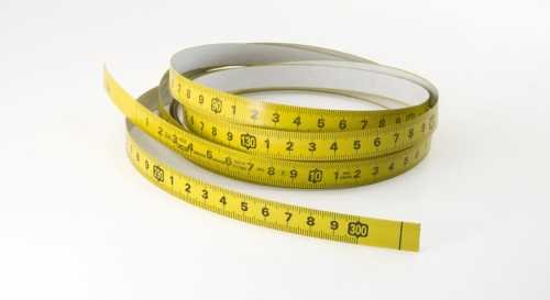 CINTAS METRICAS ' EVEL' Nº 001 - 1 Mts. - PLANA - 13 mm.