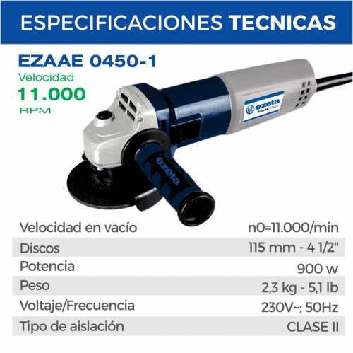 !!!! - AMOLADORA ANGULAR ESTANDARD EZAAE -0450-1  AMOLADORA 115 mm-900 W
