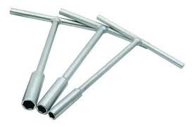 LLAVES FORMA ' T '  PEX  CROMADAS ' 17 mm.
