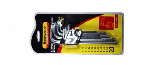 LLAVES TIPO TORX EN JUEGOS Nº 1484 - 9 PIEZAS - SERIE LARGA