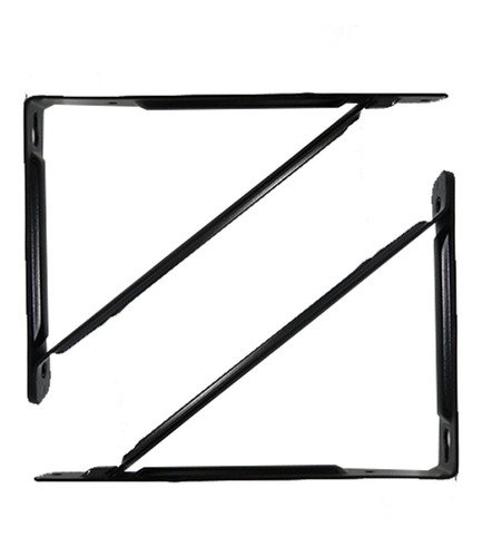 SOPORTES PARA ESTANTES DE HIERRO Nº 282 - 50 Cms. - NEGRO